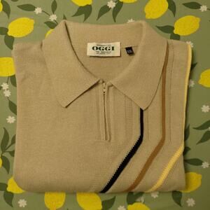 Oggi quarter zip heavyweight collared polo